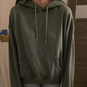 green h&m hoodie
